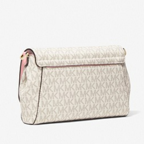 Michael Kors Logo Convertible Crossbody Jet Set Medium cute Pink stylish - Picture 5 of 16